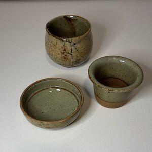 Japanese Style Pottery Tea Cup Set